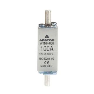 Wkładka topikowa przemysłowa zwłoczna NH000 gG 100A (WT-00C/gG 100A); 1115282113T, APATOR  1115282113T/APA