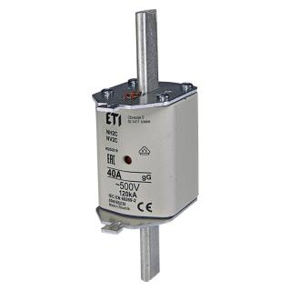Wkładka topikowa przemysłowa zwłoczna (WT-2C/gG 40A) NH2C gG 40A/500V KOMBI  004185230/ETI