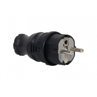 Wtyczka gumowa NOVA czarna  F6.0354/FEL