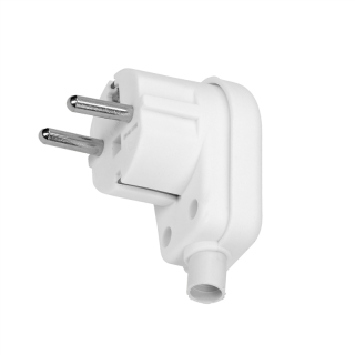 Wtyczka kątowa, Uni-schuko, rozbieralna, biała  OR-AE-13182/ORN