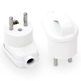 Wtyczka rozbieralna, kątowa, 2p+Z, 16A, 250V z uchem; WT-16Z BIAŁY  W-10134/PLR