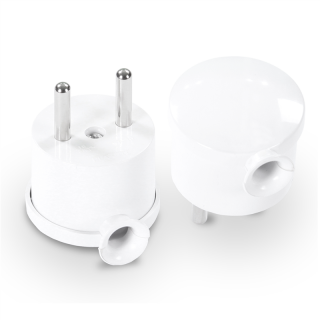 Wtyczka rozbieralna, kątowa "MINI", 2p 16A, 250V; WT-10 BIAŁY  W-10129/PLR