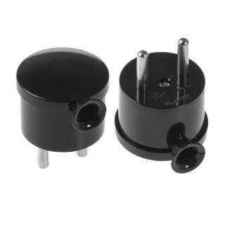Wtyczka rozbieralna, kątowa "MINI", 2p 16A, 250V; WT-10 CZARNY; W-10135, PLASTROL  W-10135/PLR