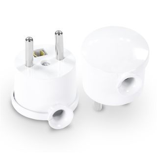 Wtyczka rozbieralna, kątowa "MINI", 2p+Z, 16A, 250V; WT-15 BIAŁY  W-10128/PLR