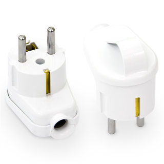 Wtyczka rozbieralna, kątowa Uni-SCHUKO, 2p+Z, 16A, 250V z uchem; WT-16U/Z BIAŁY  W-10133/PLR