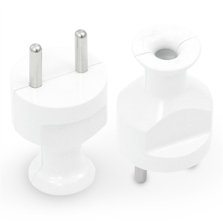 Wtyczka rozbieralna, prosta 2p, 16A, 250V; WT-21 BIAŁY  W-10122/PLR