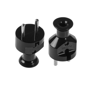 Wtyczka rozbieralna, prosta 2p, 16A, 250V; WT-21 CZARNY  W-10124/PLR