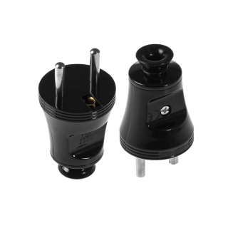 Wtyczka rozbieralna, prosta 2p+Z, 16A, 250V; WT-30 CZARNY  W-10111/PLR