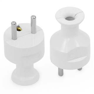 Wtyczka rozbieralna, prosta 2p+Z, 16A, 250V; WT-31 BIAŁY  W-10125/PLR