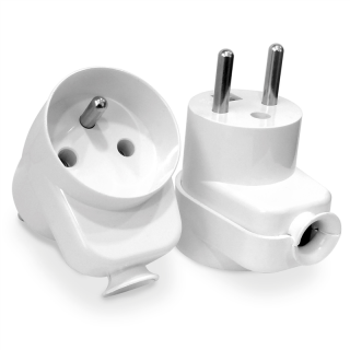 Wtyczka rozbieralna, z gniazdem 2p+Z, 16A, ~250V; WT-16G BIAŁY  W-97407/PLR