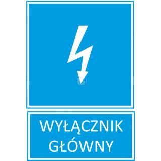 Wyłącznik główny tabliczka TZI 148X210S  E04TZ-01041140200/ERG