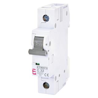 Wyłącznik nadprądowy 1P C 32A 6kA AC, ETIMAT 6 1p C32; 002141519, ETI  002141519/ETI