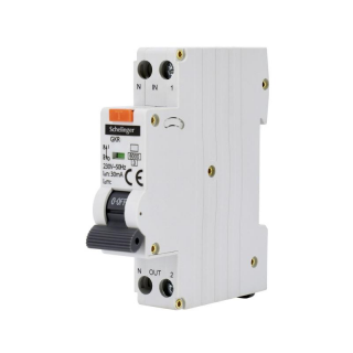 Wyłącznik Rcbo 1p B 20a 30ma Typ Ac Schelinger  A08-GKR-AC-B20/BMK