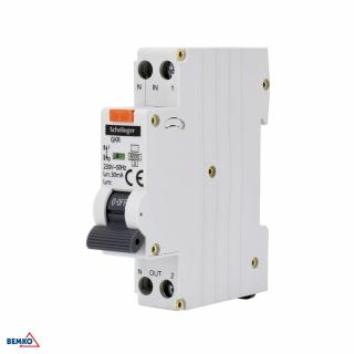 Wyłącznik Rcbo 1p C 25a 30ma Typ Ac Schelinger  A08-GKR-AC-C25/BMK