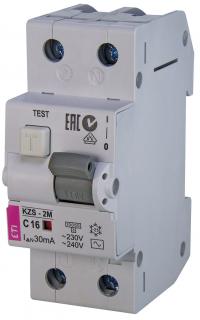 Wyłącznik różnicowo-nadprądowy 2P C16A 30mA typ AC, KZS-2M C 16/0,03A, AC; 002173124, ETI  002173124/ETI