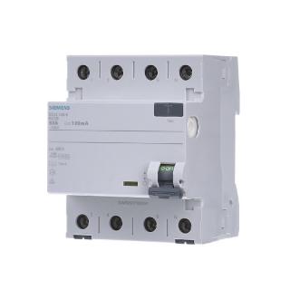Wyłącznik różnicowo-prądowy, typ A, In=63A, 3+N-bieg., 100mA, 400V, 4MM; 5SV3446-6, SIEMENS  5SV3446-6/SIE
