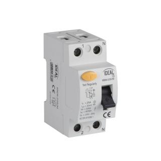 Wyłącznik różnicowoprądowy 2P 25A 0,03A, 30mA typ AC; KRD6-2/25/30; 23180, IDEAL KANLUX  23180/KAN