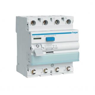 Wyłącznik różnicowoprądowy 3P+N 40A/30mA Typ A QuickConnect, RCCB; CDS440D, HAGER  CDS440D/HAG