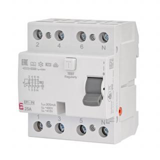Wyłącznik różnicowoprądowy 4P 25A 30mA typ A 6kA, EFI6-P4 A 25/0.03; 002061661, ETI POLAM  002061661/ETI