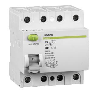 Wyłącznik różnicowoprądowy 4P 40A 30mA typ AC 6kA EU; Ex9L-N, NOARK ELECTRIC  108332/NOA