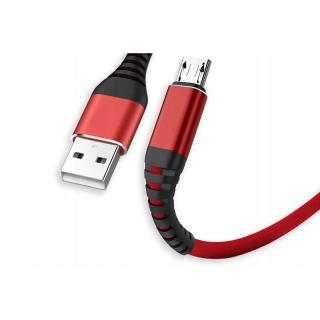 Wzmacniany przewód USB – Micro USB typ B – 1 metr czerwony  USB2MICROUSB/OTH