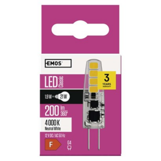 Żarówka LED Classic JC / G4 / 1,9 W (21 W) / 200 lm / neutralna biel  ZQ8621/EMO