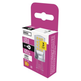 Żarówka LED Classic JC / G9 / 4 W (40 W) / 470 lm / neutralna biel  ZQ9545/EMO