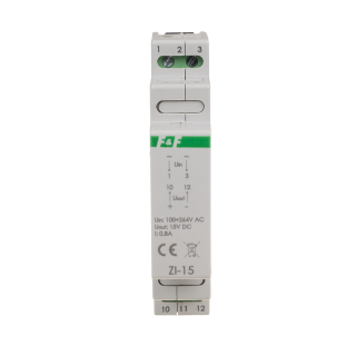 Zasilacz impulsowy 12W, 15V DC, nap. zas. 100÷230V, do montażu na szynie DIN  ZI-15/FIF