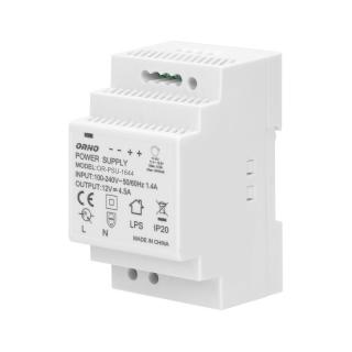 Zasilacz na szynę DIN 12VDC, 4,5A, 54W, 3M  OR-PSU-1644/ORN