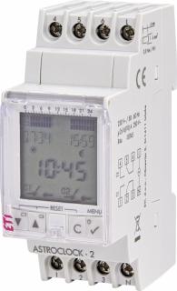 Zegar sterujący cyfrowy 2-kanałowy astronomiczny 16A 230V AC ASTROCLOCK-2; 002472051, ETI  002472051/ETI