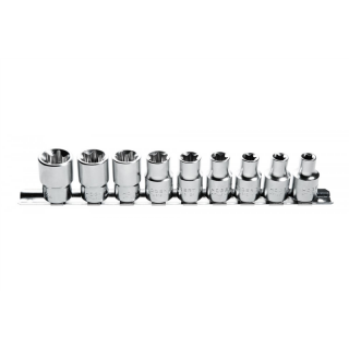 Zestaw nasadek Torx 9 szt., 1/2" rozm. E10-E24, CrV  HT1A880/GTV