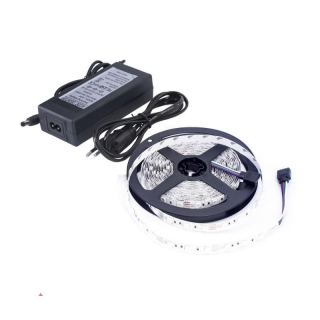 Zestaw Taśma Led+zasilacz 12v 24w Dc 2835 300led/5m Ip20 Biała Zimna  D87-ZW-2835-300-IP20-ACW/BMK