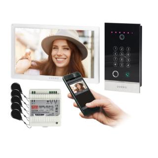 Zestaw wideodomofonowy 1-rodzinny bezsłuchawkowy kolor 10", moduł pamięci wewnętrznej SD, GUARDO; OR-VID-MO-1076/W/F, ORNO  OR-VID-MO-1076/W/F/ORN