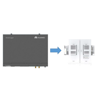Zintegrowana komunikacja LUNA2000 opcja A: SmartLogger 3000A01, DTSU666-HW, SmartModule 1000A, Smart ETH gateway_5*F, komunikacja z PCS  LUNA2000-OPCJA_KOM_A/EMK