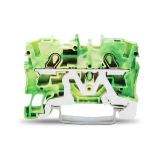 Złączka PE 2-przewodowa; 4 mm2; do zastosowań Ex e II; opis z boku i na środku; na szynę TS 35 x 15 i 35 x 7,5; Push-in CAGE CLAMP®; 4,00 mm2; żółto-zielony TOPJOBS; 2004-1207, WAGO  2004-1207/WAG