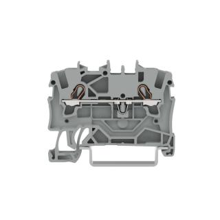 Złączka przelotowa 2-przewodowa; 1,5 mm2; do zastosowań Ex e II; opis z boku i na środku; na szynę TS35x15 i 35x7,5; Push-in CAGE CLAMP®; 1,50 mm2; szary, TOPJOBS; 2001-1201, WAGO  2001-1201/WAG