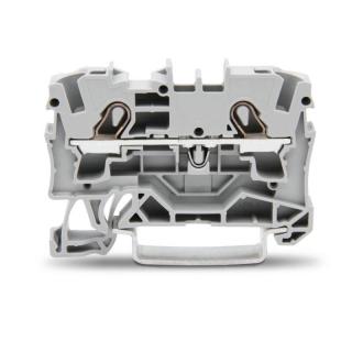 Złączka przelotowa 2-przewodowa; 4 mm2; do zastosowań Ex e II; opis z boku i na środku; na szynę TS 35 x 15 i 35 x 7,5; Push-in CAGE CLAMP®; 4,00 mm2; szary, TOPJOBS; 2004-1201, WAGO  2004-1201/WAG