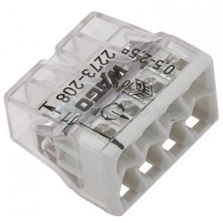 Złączka, szybkozłączka COMPACT 8x0,5-2,5mm2 transparentna/jasnoszara (opk.50szt) WAGO  2273-208/WAG