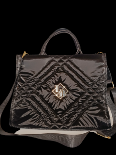 Elegancka torebka Laura Biaggi  shopper pikowana w kolorze czarnym