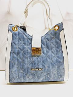 Torebka shopper Massimo Contti biała  jeans