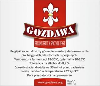 Drożdże górnej fermentacji Gozdawa Belgian Fruit  Spaicy Ale Yeast (BFSAY)