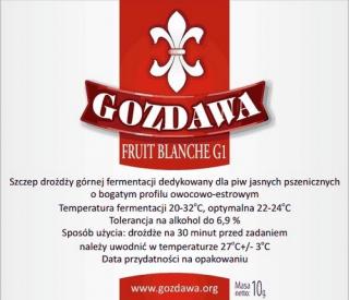 Drożdże górnej fermentacji Gozdawa Fruit Blanche G1 ( FBG1)