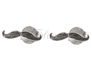 Kolczyki srebrne wąsy sztyft k2928 - 0,4g.
