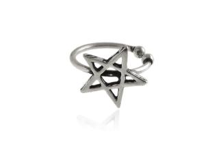 Nausznica srebrna Gwiazda pentagram kn214  0,6g.