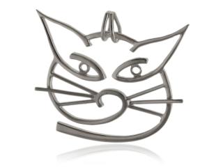 Wisior srebrny duży kot kotek cat w0478- 7,3g.