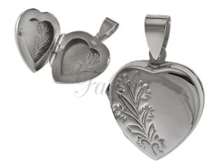 Wisiorek srebrny otwierane serce puzderko w0406 - 4,5g.