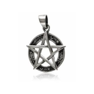 Wisiorek srebrny Pentagram symbol magiczny w0613 - 3,5 g.