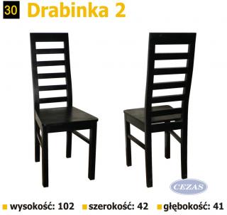 KRZESŁO DREWNIANE DRABINKA 2 TWARDE  WYM: 102x42x41 KRZESŁO DREWNIANE DRABINKA 2 TWARDE  WYM: 102x42x41