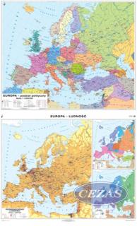 MAPA EUROPA POLITYCZNA/ROZMIESZCZENIE LUDNOŚCI (GMA009) MAPA EUROPA POLITYCZNA/ROZMIESZCZENIE LUDNOŚCI (GMA009)