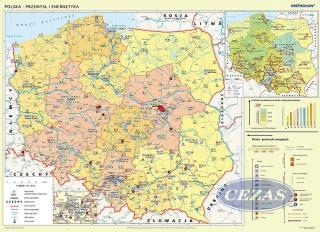 MAPA POLSKA PRZEMYSŁ I ENERGETYKA (GEO168) MAPA POLSKA PRZEMYSŁ I ENERGETYKA (GEO168)